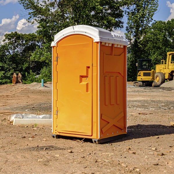 how often are the portable restrooms cleaned and serviced during a rental period in Cowley County KS